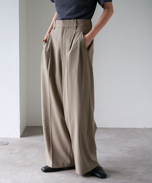 OUTDOOR PRODUCTS（アウトドアプロダクツ）の「追加 PEトロピカルバックゴムスラックス（スラックス・レディース・ネイビー/ベージュ/チャコールグレー・38/36）」の16枚目の写真