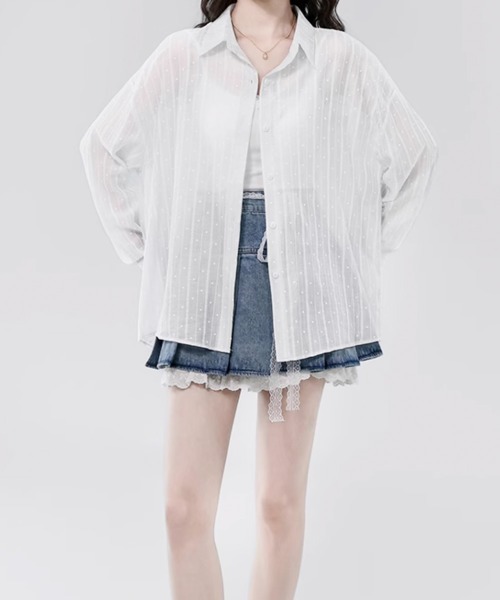 セール】シアー ドットシャツ（シャツ/ブラウス）｜VIVID LADY