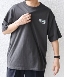 【WEB限定】SHIPS any: NATIONAL PARK ヴィンテージライク ワンポイント プリント Tシャツ◇