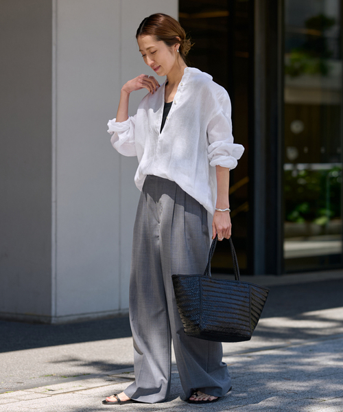 FRAMeWORK ライトフレンチリネンシャツ FRAMeWORK（フレームワーク）の「ライトフレンチリネン