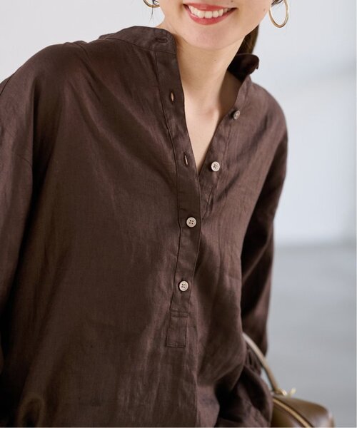 ≪WEB限定追加≫フレンチリネンバンドカラー 4（シャツ/ブラウス