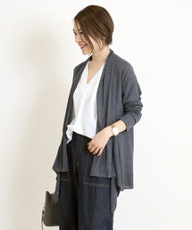 【UVカット】ストレッチメッシュショールカーディガン