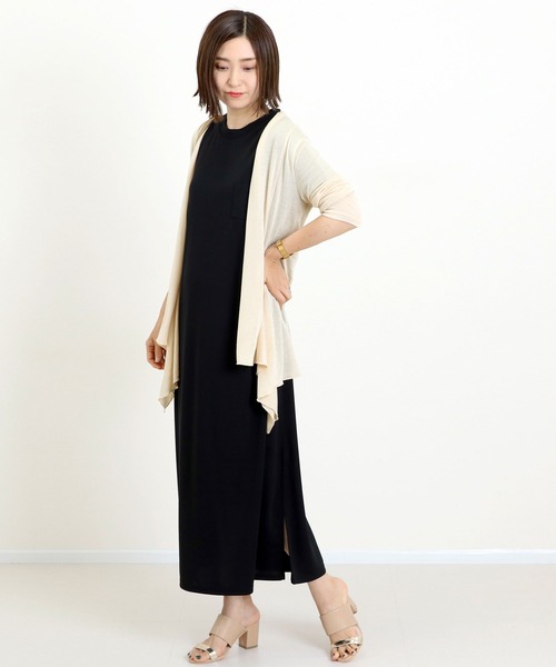 Aletta vita(アレッタビータ)の「【UVカット】ストレッチメッシュショールカーディガン(カーディガン/ボレロ・レディース・ブラウン/ライトグレー/ネイビー/ベージュ/杢グレー/ブラック・FREE)」の21枚目の写真