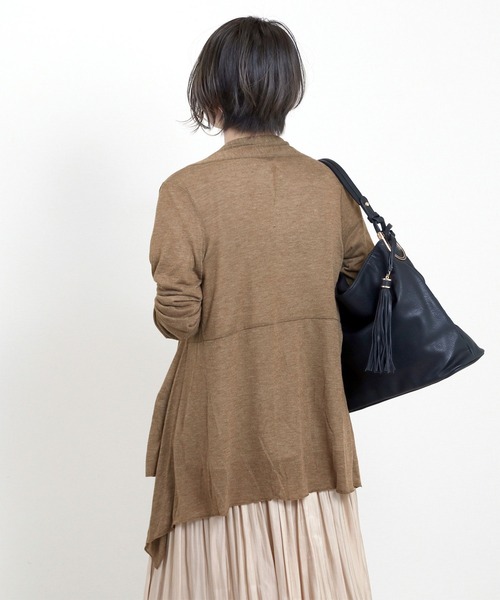 Aletta vita(アレッタビータ)の「【UVカット】ストレッチメッシュショールカーディガン(カーディガン/ボレロ・レディース・ブラウン/ライトグレー/ネイビー/ベージュ/杢グレー/ブラック・FREE)」の18枚目の写真