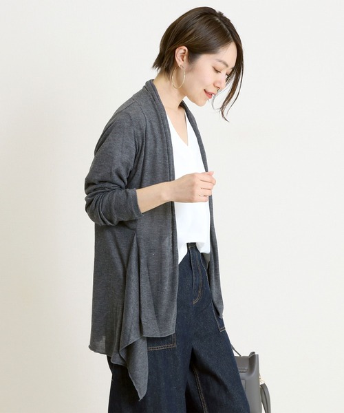 Aletta vita(アレッタビータ)の「【UVカット】ストレッチメッシュショールカーディガン(カーディガン/ボレロ・レディース・ブラウン/ライトグレー/ネイビー/ベージュ/杢グレー/ブラック・FREE)」の14枚目の写真