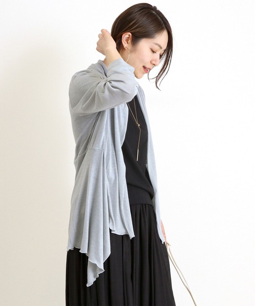 Aletta vita(アレッタビータ)の「【UVカット】ストレッチメッシュショールカーディガン(カーディガン/ボレロ・レディース・ブラウン/ライトグレー/ネイビー/ベージュ/杢グレー/ブラック・FREE)」の11枚目の写真