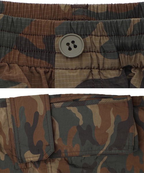 セール】3カラー ルーズフィット ナイロン カモフラ柄 パラシュート