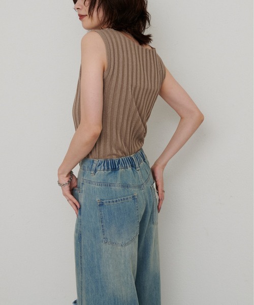 LARUTA（ラルータ）の「【LARUTA】［Web限定］ラメ入りボートネックニット（ニット/セーター・レディース・ブラウン/モカ/ネイビー/ベージュ・MEDIUM）」の12枚目の写真