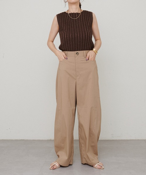 LARUTA（ラルータ）の「【LARUTA】［Web限定］ラメ入りボートネックニット（ニット/セーター・レディース・ブラウン/モカ/ネイビー/ベージュ・MEDIUM）」の8枚目の写真