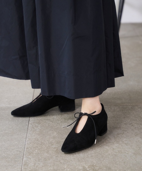 【極美品】今季最新 ブラック パンプス サイズ 23.5 ルタロン セール】3.5cmレザーレースアップパンプス（パンプス）｜LE TALON