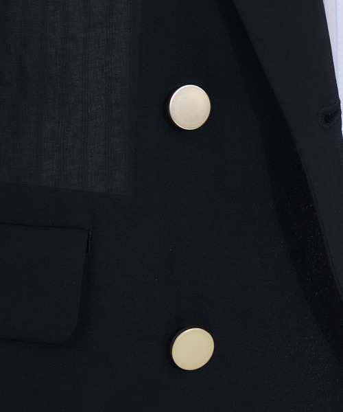 KATHARINE ROSS（キャサリンロス）の「【KATHARINE ROSS】リネン調ダブルジャケット（テーラードジャケット・レディース・ブラック/ブラウン・MEDIUM）」の10枚目の写真