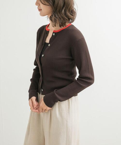 audrey and john wad（オードリーアンドジョンワッド）の「『別注』Audrey and John Wad×DOORS　バイカラーカーディガン（カーディガン/ボレロ・レディース・グレー系その他/ブラウン系その他・FREE）」の10枚目の写真