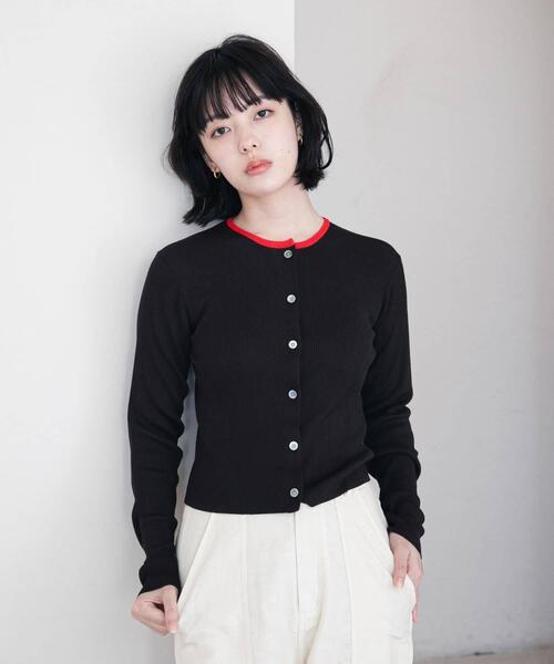 audrey and john wad（オードリーアンドジョンワッド）の「『別注』Audrey and John Wad×DOORS　バイカラーカーディガン（カーディガン/ボレロ・レディース・グレー系その他/ブラウン系その他・FREE）」の13枚目の写真