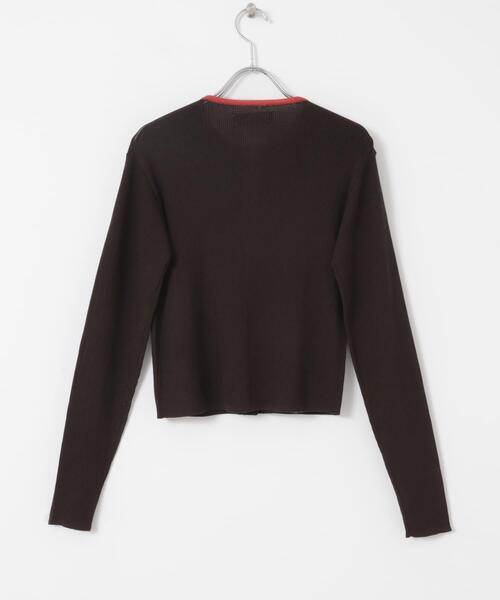 audrey and john wad（オードリーアンドジョンワッド）の「『別注』Audrey and John Wad×DOORS　バイカラーカーディガン（カーディガン/ボレロ・レディース・グレー系その他/ブラウン系その他・FREE）」の19枚目の写真