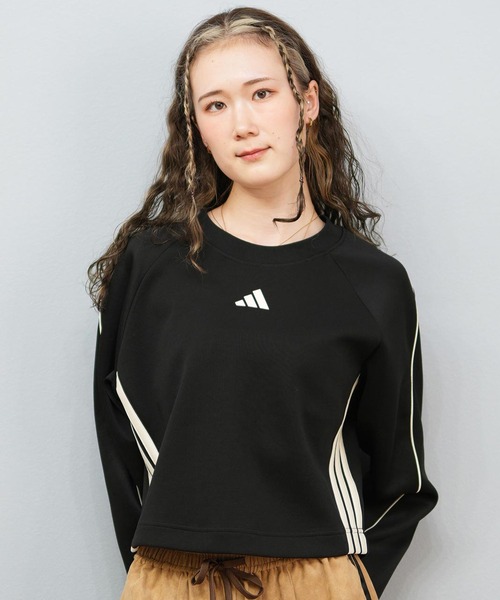 adidas(アディダス)の「adidas/アディダス スリーストライプ/ショート丈/スウェット JXU17(スウェット・レディース・ブラック・XL/L/M/S)」の7枚目の写真