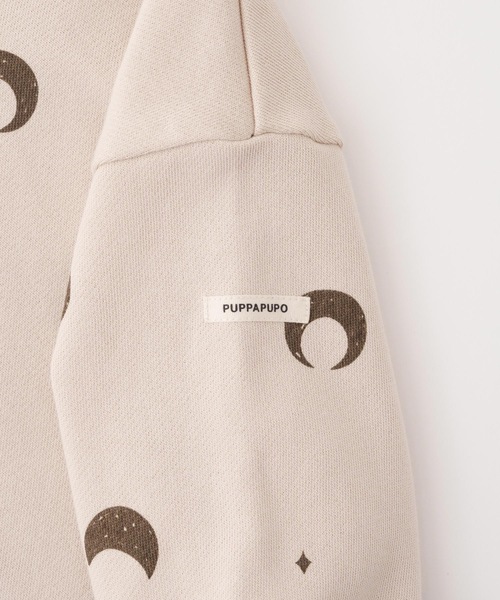 PUPPAPUPO（プッパプーポ）の「ビッグプリント スウェット トレーナー（スウェット・キッズ・ベージュ/チャコール/ブルー/アイボリー・80/90/100/110）」の6枚目の写真
