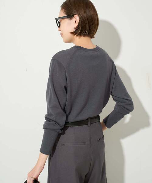 SLOBE IENA（スローブイエナ）の「《追加》ウォッシャブルプレーンニット（ニット/セーター・レディース・パープル/ブラウン/レッド/ライトグレー・FREE）」の22枚目の写真