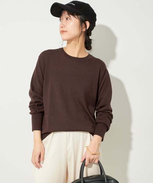 追加》ウォッシャブルプレーンニット（ニット/セーター）｜SLOBE IENA