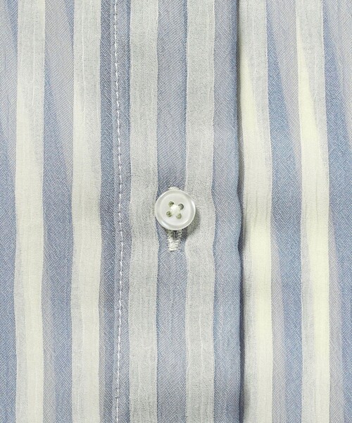 EMMEL REFINES（エメルリファインズ）の「＜EMMEL REFINES＞EM シアーストライプ ソデギャザー ブラウス（シャツ/ブラウス・レディース・ライトグレー/ライトブルー・FREE）」の18枚目の写真