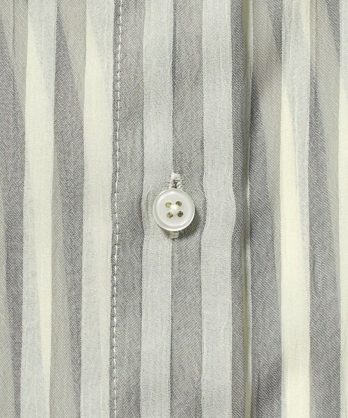 EMMEL REFINES（エメルリファインズ）の「＜EMMEL REFINES＞EM シアーストライプ ソデギャザー ブラウス（シャツ/ブラウス・レディース・ライトグレー/ライトブルー・FREE）」の14枚目の写真