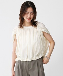 新品　BABYLONE(バビロン) クロップド長袖シャツ　ショート丈シャツ セール】オーガンクロップドブラウス（シャツ/ブラウス