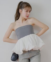 ペプラム」に該当するシャツ/ブラウス（グレー/灰色系