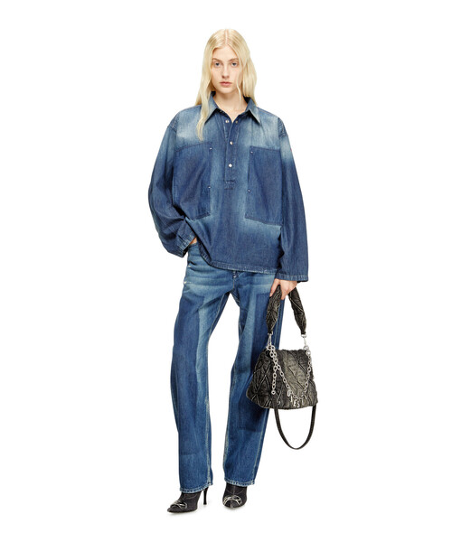 DIESEL（ディーゼル）の「ウィメンズ デニムシャツ DE-PRISS（シャツ/ブラウス・レディース・インディゴブルー・MEDIUM/LARGE/SMALL/X-SMALL）」の6枚目の写真