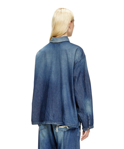 DIESEL（ディーゼル）の「ウィメンズ デニムシャツ DE-PRISS（シャツ/ブラウス・レディース・インディゴブルー・MEDIUM/LARGE/SMALL/X-SMALL）」の7枚目の写真