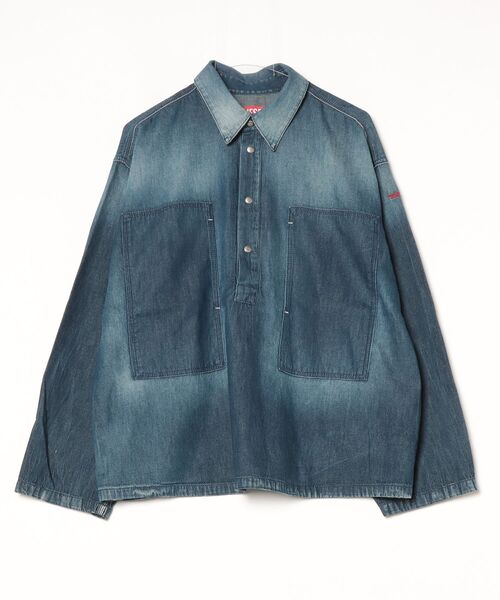 DIESEL（ディーゼル）の「ウィメンズ デニムシャツ DE-PRISS（シャツ/ブラウス・レディース・インディゴブルー・MEDIUM/LARGE/SMALL/X-SMALL）」の2枚目の写真