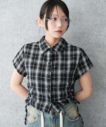 WEGO/サイドドロストチェックシャツ
