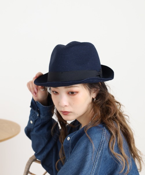 FUNALIVE（ファンアライブ）の「洗える中折れハット（ハット・レディース・ネイビー/チャコール/ブラウン/ベージュ系/ブラック/ライトベージュ/ブラウン系・フリー）」の7枚目の写真