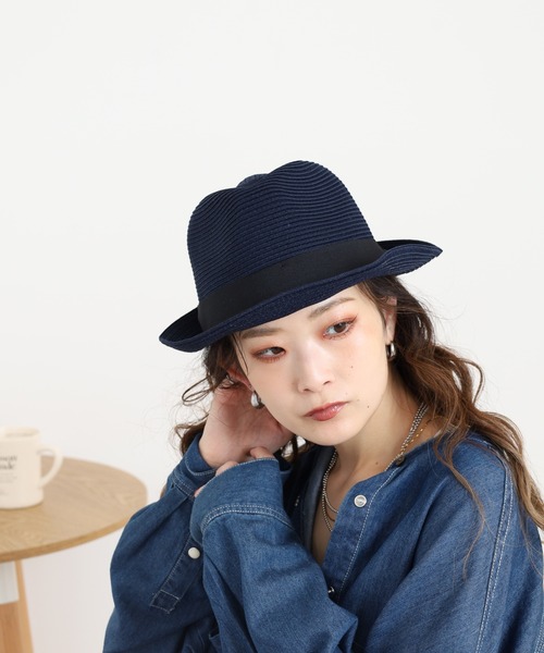 FUNALIVE（ファンアライブ）の「洗える中折れハット（ハット・レディース・ネイビー/チャコール/ブラウン/ベージュ系/ブラック/ライトベージュ/ブラウン系・フリー）」の19枚目の写真