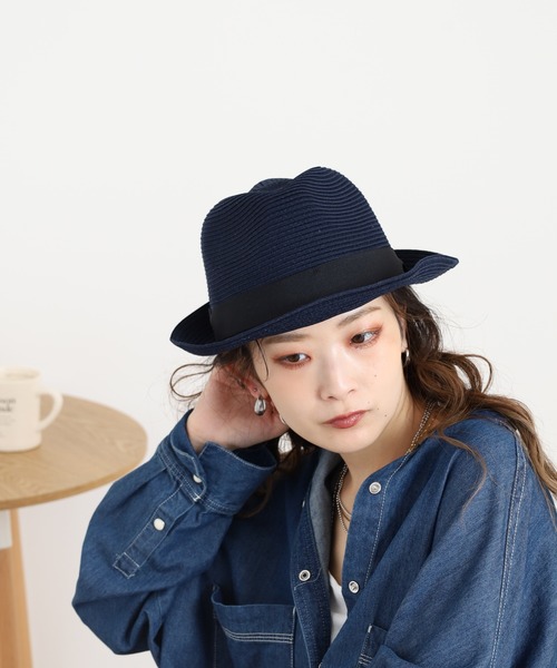 FUNALIVE（ファンアライブ）の「洗える中折れハット（ハット・レディース・ネイビー/チャコール/ブラウン/ベージュ系/ブラック/ライトベージュ/ブラウン系・フリー）」の20枚目の写真