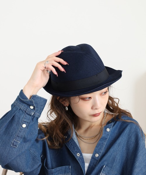 FUNALIVE（ファンアライブ）の「洗える中折れハット（ハット・レディース・ネイビー/チャコール/ブラウン/ベージュ系/ブラック/ライトベージュ/ブラウン系・フリー）」の21枚目の写真