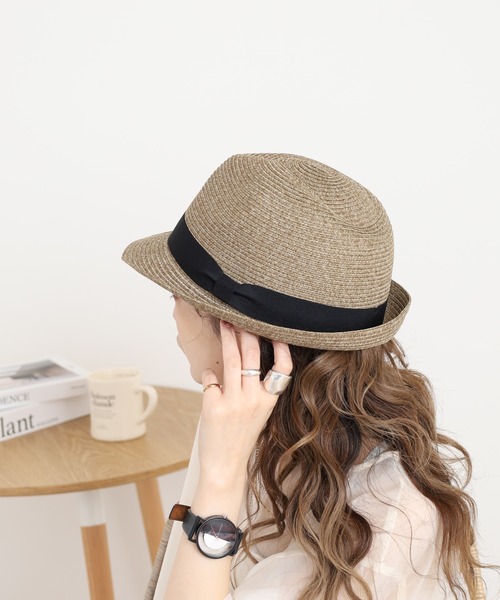 FUNALIVE（ファンアライブ）の「洗える中折れハット（ハット・レディース・ネイビー/チャコール/ブラウン/ベージュ系/ブラック/ライトベージュ/ブラウン系・フリー）」の10枚目の写真