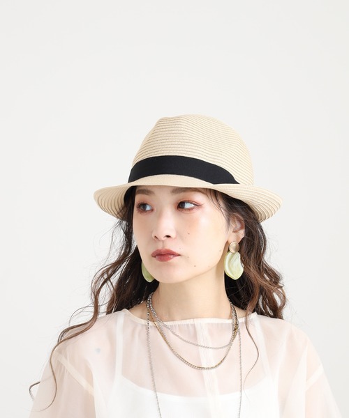 FUNALIVE（ファンアライブ）の「洗える中折れハット（ハット・レディース・ネイビー/チャコール/ブラウン/ベージュ系/ブラック/ライトベージュ/ブラウン系・フリー）」の22枚目の写真