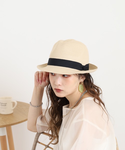 FUNALIVE（ファンアライブ）の「洗える中折れハット（ハット・レディース・ネイビー/チャコール/ブラウン/ベージュ系/ブラック/ライトベージュ/ブラウン系・フリー）」の11枚目の写真