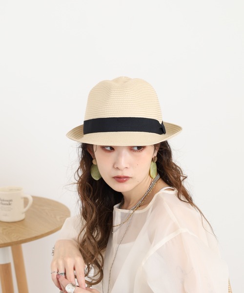 FUNALIVE（ファンアライブ）の「洗える中折れハット（ハット・レディース・ネイビー/チャコール/ブラウン/ベージュ系/ブラック/ライトベージュ/ブラウン系・フリー）」の12枚目の写真