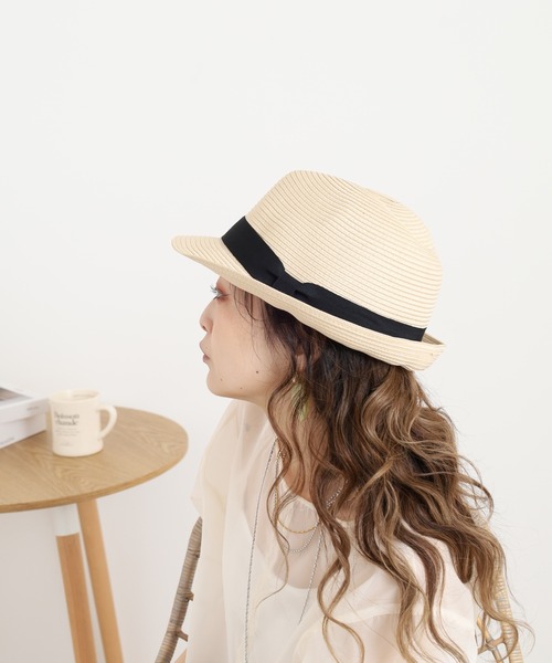 FUNALIVE（ファンアライブ）の「洗える中折れハット（ハット・レディース・ネイビー/チャコール/ブラウン/ベージュ系/ブラック/ライトベージュ/ブラウン系・フリー）」の14枚目の写真