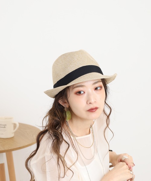 FUNALIVE（ファンアライブ）の「洗える中折れハット（ハット・レディース・ネイビー/チャコール/ブラウン/ベージュ系/ブラック/ライトベージュ/ブラウン系・フリー）」の15枚目の写真