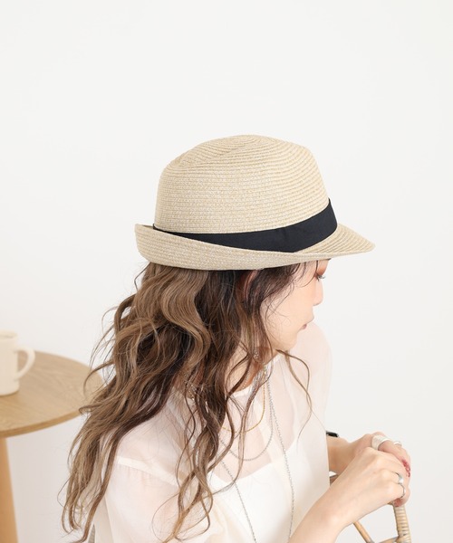 FUNALIVE（ファンアライブ）の「洗える中折れハット（ハット・レディース・ネイビー/チャコール/ブラウン/ベージュ系/ブラック/ライトベージュ/ブラウン系・フリー）」の16枚目の写真