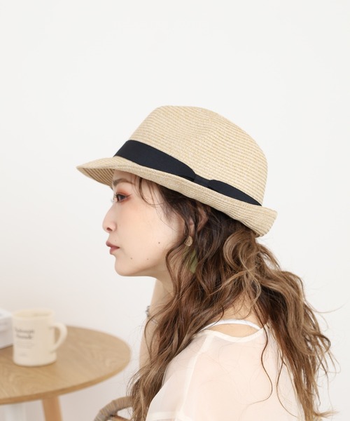 FUNALIVE（ファンアライブ）の「洗える中折れハット（ハット・レディース・ネイビー/チャコール/ブラウン/ベージュ系/ブラック/ライトベージュ/ブラウン系・フリー）」の17枚目の写真