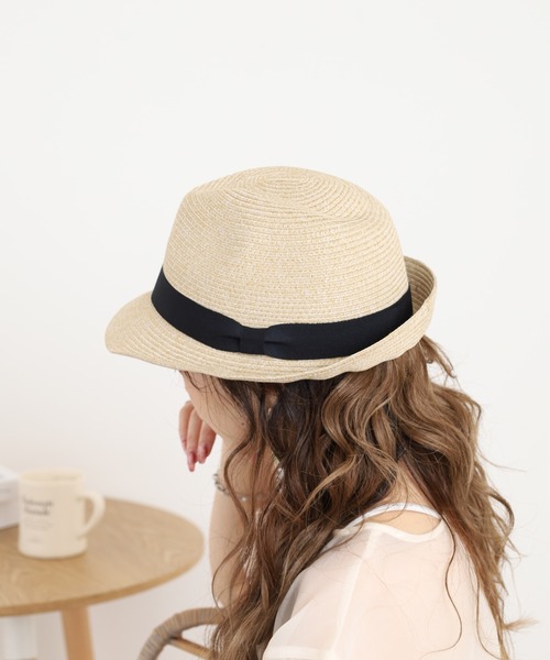 FUNALIVE（ファンアライブ）の「洗える中折れハット（ハット・レディース・ネイビー/チャコール/ブラウン/ベージュ系/ブラック/ライトベージュ/ブラウン系・フリー）」の18枚目の写真