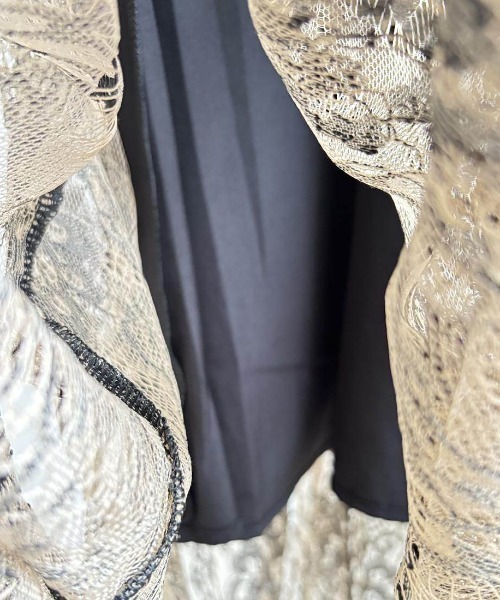 Forcement（フォースメント）の「軽やかなレースシアーワンピース【裏地付き】（ワンピース・レディース・ブラック・FREE）」の16枚目の写真
