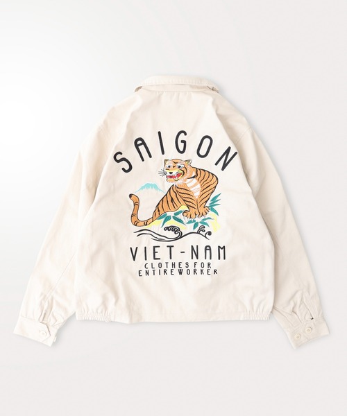 <新品>Jungle Storm ベトジャン　アイボリー　(LL) セール/ブランド古着】ジャケット（その他アウター）｜JUNGLE