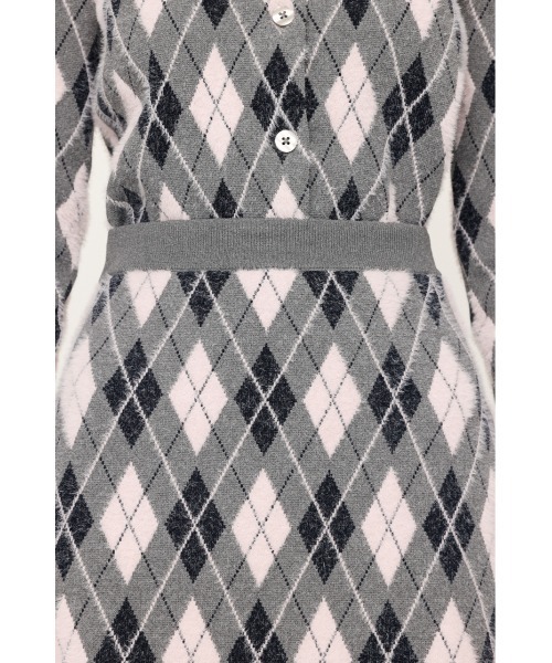 SLY（スライ）の「ARGYLE CHECK HG S/SK アーガイルチェック ハイゲージレッグ ミニスカート 秋服（スカート・レディース・ブルー/グレー/ブラック・FREE）」の13枚目の写真