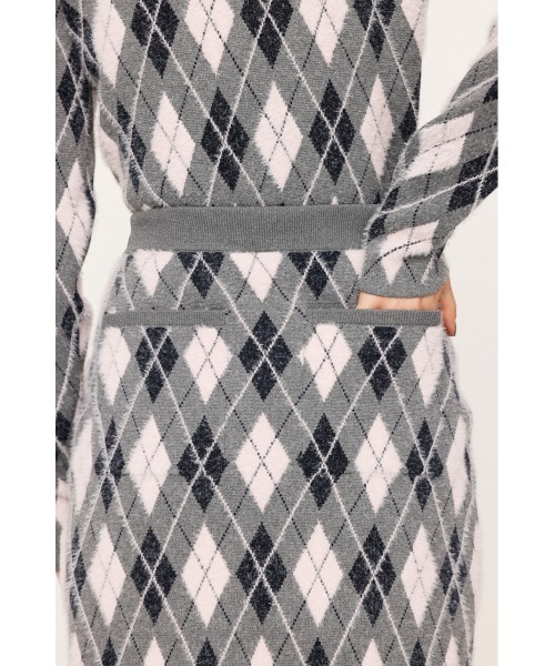 SLY（スライ）の「ARGYLE CHECK HG S/SK アーガイルチェック ハイゲージレッグ ミニスカート 秋服（スカート・レディース・ブルー/グレー/ブラック・FREE）」の14枚目の写真