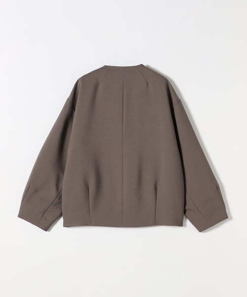 ❤️専用【極美品】アルベロベロ　ノーカラージャケット ブタさん ジップ　ブルゾン Theory｜ノーカラージップアップブルゾン