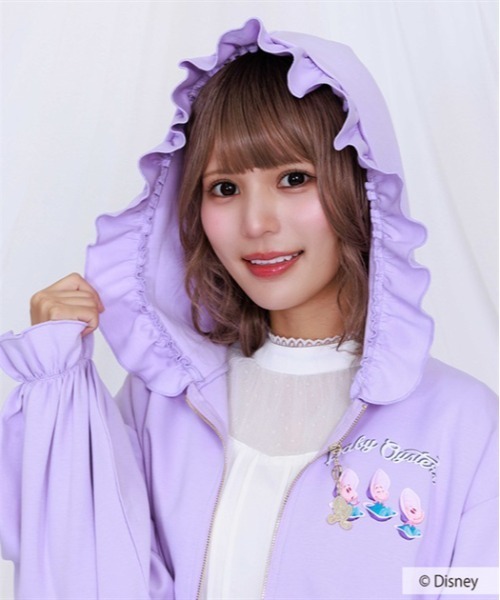 axes femme（アクシーズファム）の「ヤングオイスター／パーカー（パーカー・レディース・ブラック/ラベンダー・MEDIUM）」の16枚目の写真