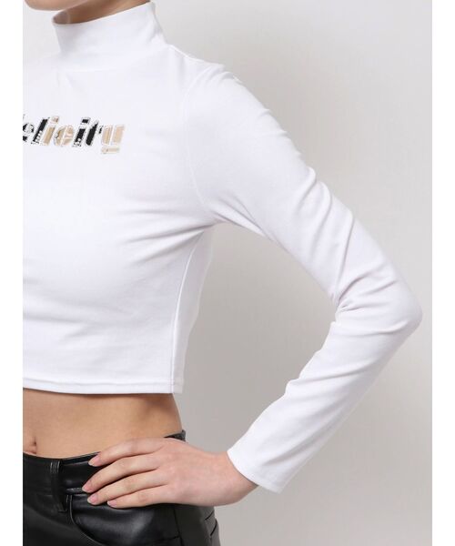 GYDA(ジェイダ)の「Felicity MIX material patchトップス(Tシャツ/カットソー・レディース・オフホワイト/ブラック・FREE)」の9枚目の写真